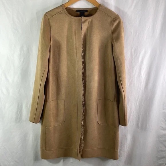 Women's Tan Long Coat - Picture 1 of 6